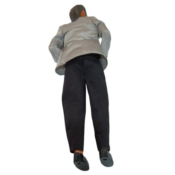 90210 Luke Perry Black Hair Gray Jacket Black Pants & Shoes Mattel Barbie Doll - Picture 3 of 4